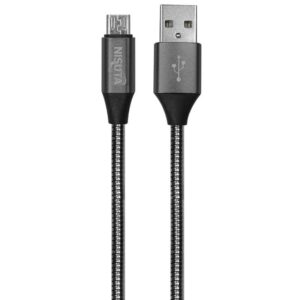 CABLE CELU V8 NISUTA 1M DE 2.1A REFORZ ACERO NSCAMEMI