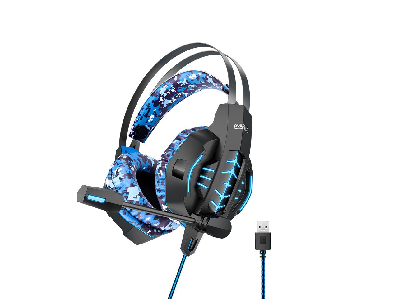 AURI NISUTA OSAUGZ780 gaming camuflado 7.1 USB con software, micrófono y leds