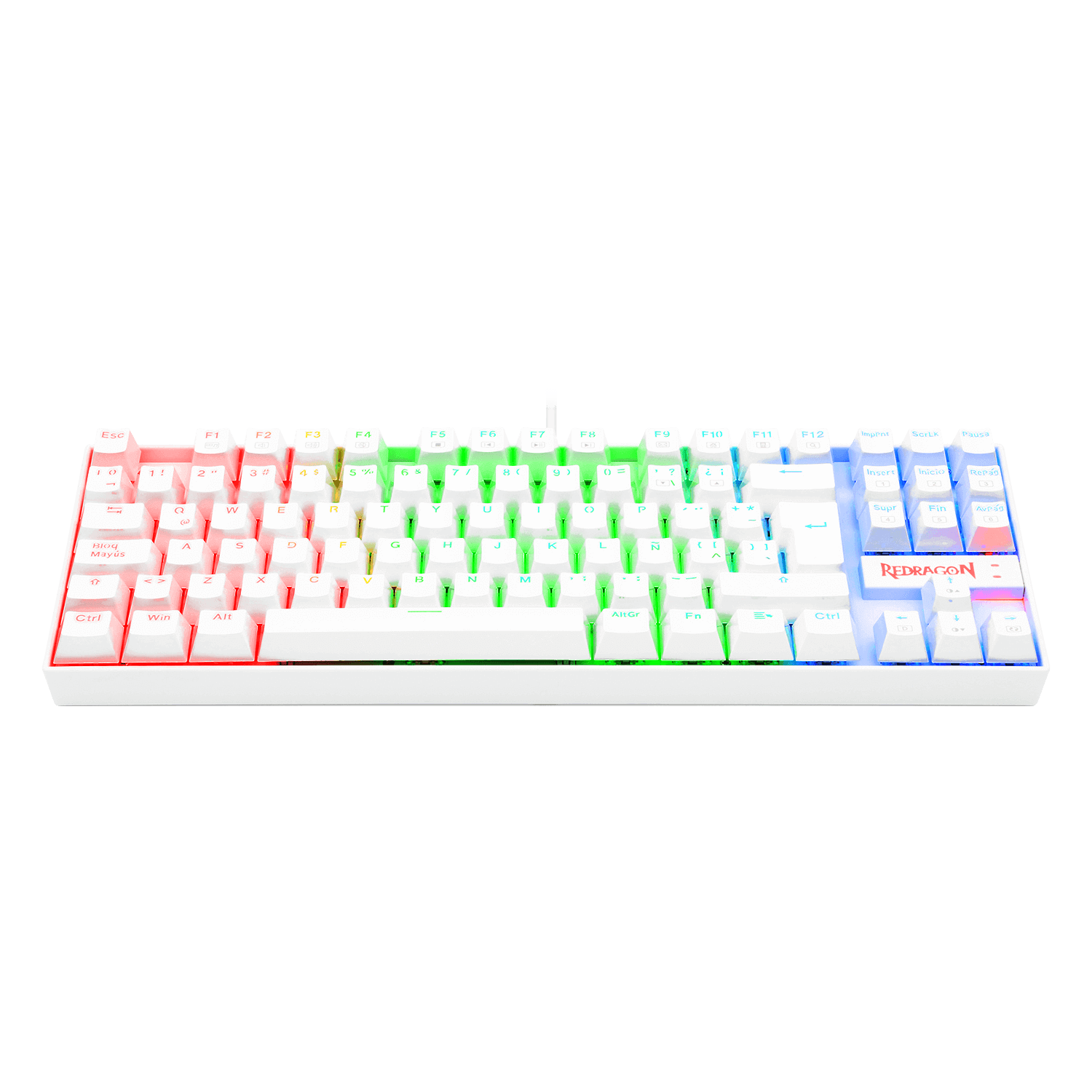 TEC Gamer Redragon Kumara RGB Blanco - K552W-RGB-SP - Imagen 3
