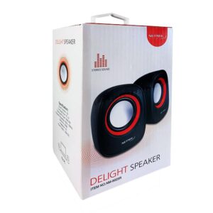 Parlante Netmak 9025 USB Negro/Rojo - NM-9025R