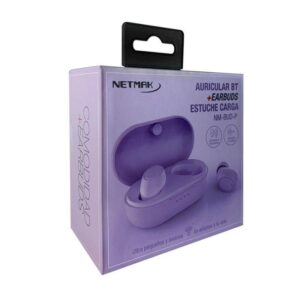 Auri Bluetooth In-Ear Netmak Earbuds c/ Estuche VIOLETA - NM-BUD-P
