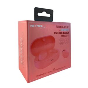 Auri Bluetooth In-Ear Netmak Earbuds c/ Estuche ROJO - NM-BUD-W