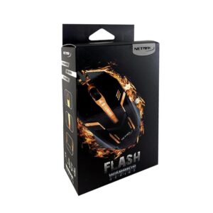 Mouse Gamer Netmak Flash USB Negro Retroiluminado - NM-FLASH