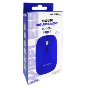 Mouse Inalámbrico Netmak W40 USB Azul - NM-W40B