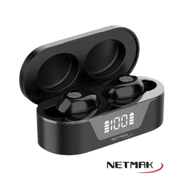 Auriculares Bluetooth In-Ear Netmak BIZA NEGRO NM-BIZA